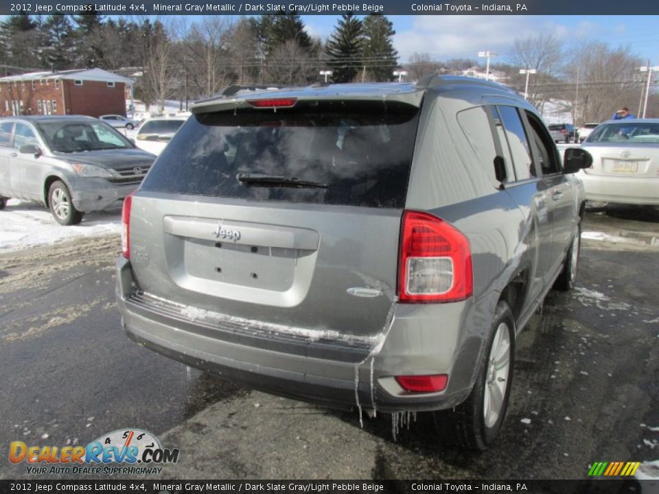 2012 Jeep Compass Latitude 4x4 Mineral Gray Metallic / Dark Slate Gray/Light Pebble Beige Photo #6