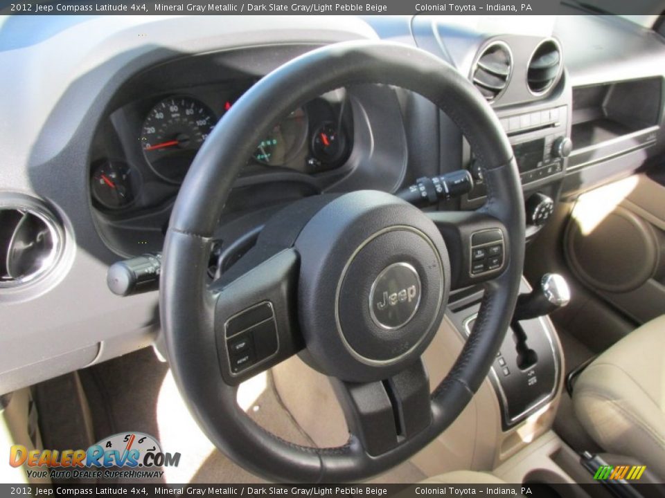 2012 Jeep Compass Latitude 4x4 Mineral Gray Metallic / Dark Slate Gray/Light Pebble Beige Photo #14