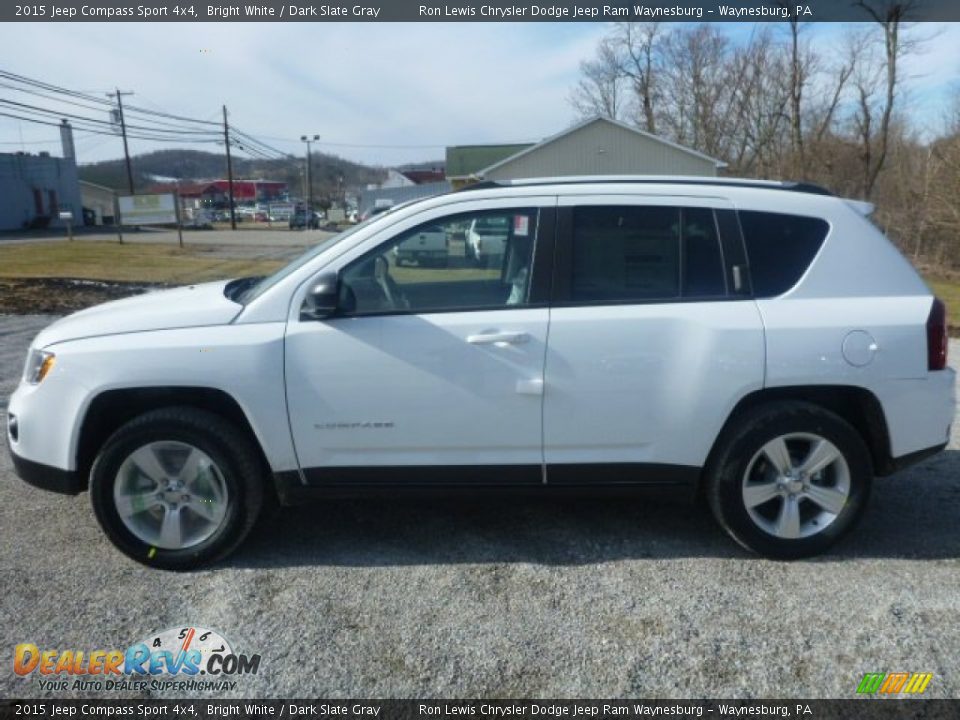 2015 Jeep Compass Sport 4x4 Bright White / Dark Slate Gray Photo #2