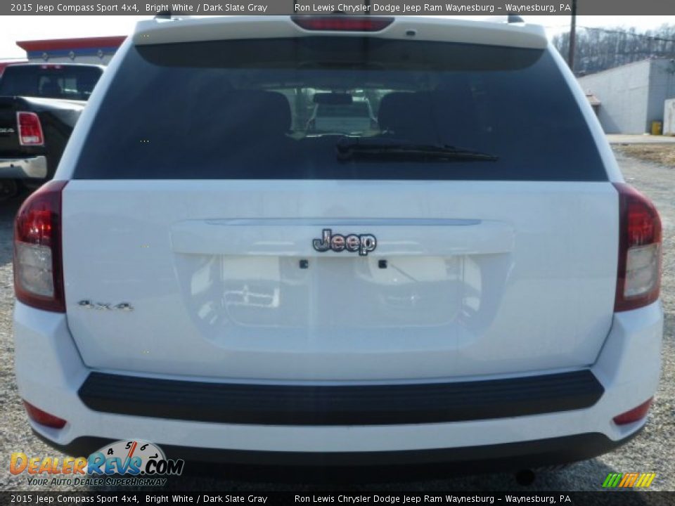 2015 Jeep Compass Sport 4x4 Bright White / Dark Slate Gray Photo #4
