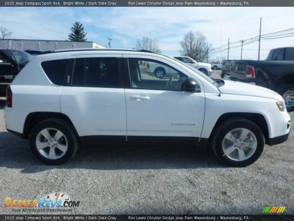 2015 Jeep Compass Sport 4x4 Bright White / Dark Slate Gray Photo #7