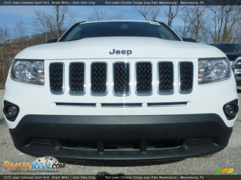 2015 Jeep Compass Sport 4x4 Bright White / Dark Slate Gray Photo #9