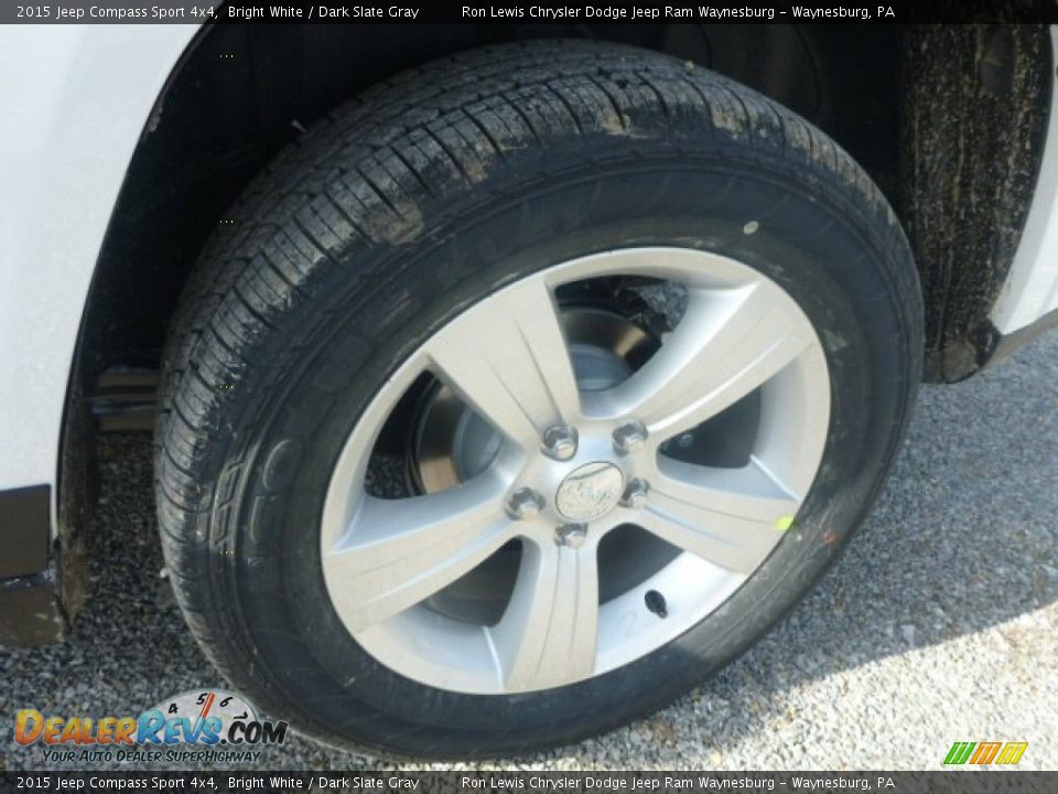 2015 Jeep Compass Sport 4x4 Bright White / Dark Slate Gray Photo #10