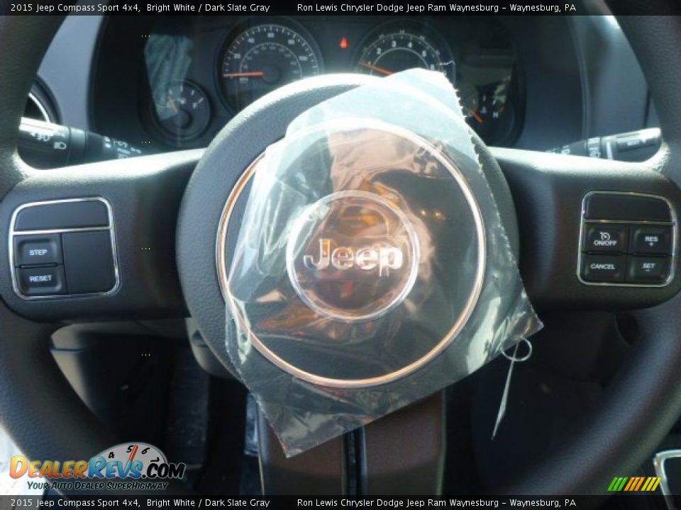 2015 Jeep Compass Sport 4x4 Bright White / Dark Slate Gray Photo #15