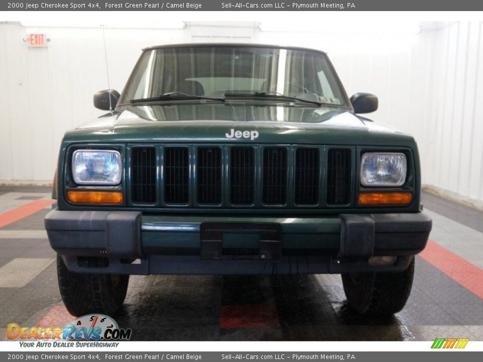 2000 Jeep Cherokee Sport 4x4 Forest Green Pearl / Camel Beige Photo #4