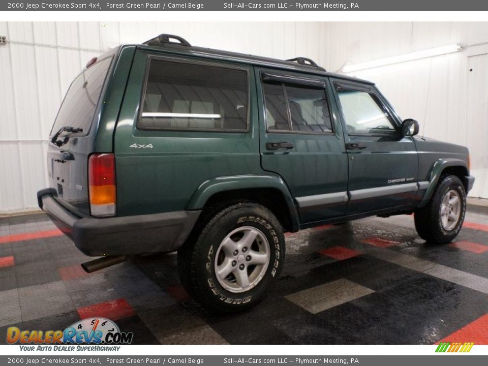 2000 Jeep Cherokee Sport 4x4 Forest Green Pearl / Camel Beige Photo #7