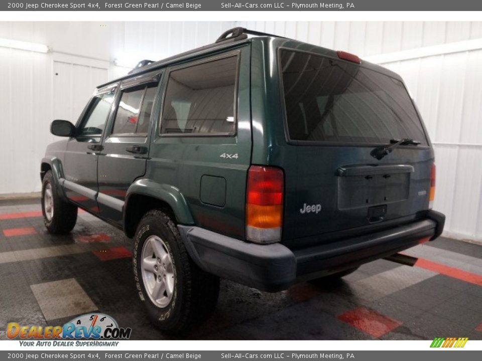 2000 Jeep Cherokee Sport 4x4 Forest Green Pearl / Camel Beige Photo #10