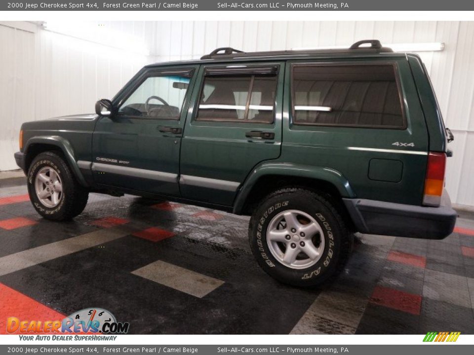 2000 Jeep Cherokee Sport 4x4 Forest Green Pearl / Camel Beige Photo #11