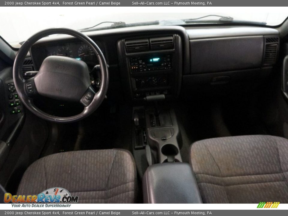 2000 Jeep Cherokee Sport 4x4 Forest Green Pearl / Camel Beige Photo #20