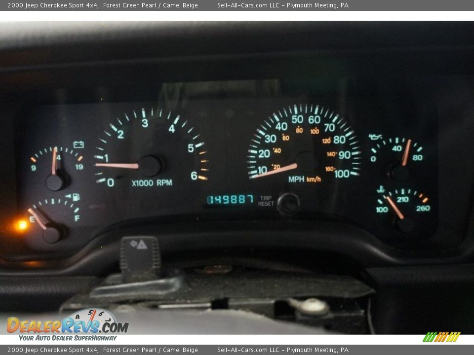 2000 Jeep Cherokee Sport 4x4 Forest Green Pearl / Camel Beige Photo #24