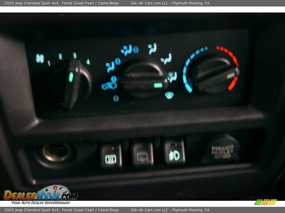 2000 Jeep Cherokee Sport 4x4 Forest Green Pearl / Camel Beige Photo #26