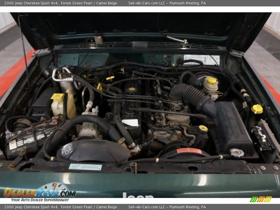2000 Jeep Cherokee Sport 4x4 Forest Green Pearl / Camel Beige Photo #28