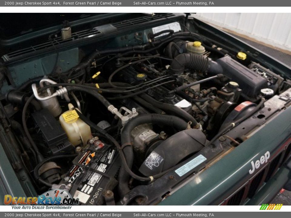 2000 Jeep Cherokee Sport 4x4 Forest Green Pearl / Camel Beige Photo #30