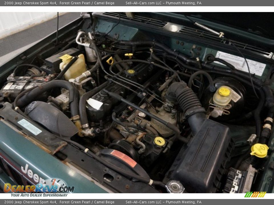 2000 Jeep Cherokee Sport 4x4 Forest Green Pearl / Camel Beige Photo #31
