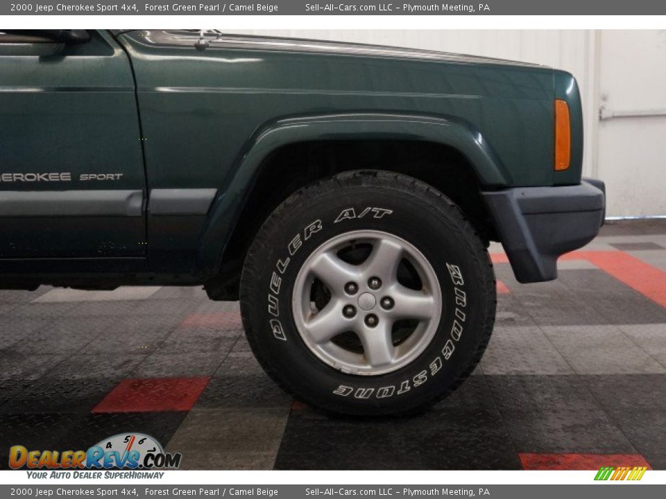 2000 Jeep Cherokee Sport 4x4 Forest Green Pearl / Camel Beige Photo #34