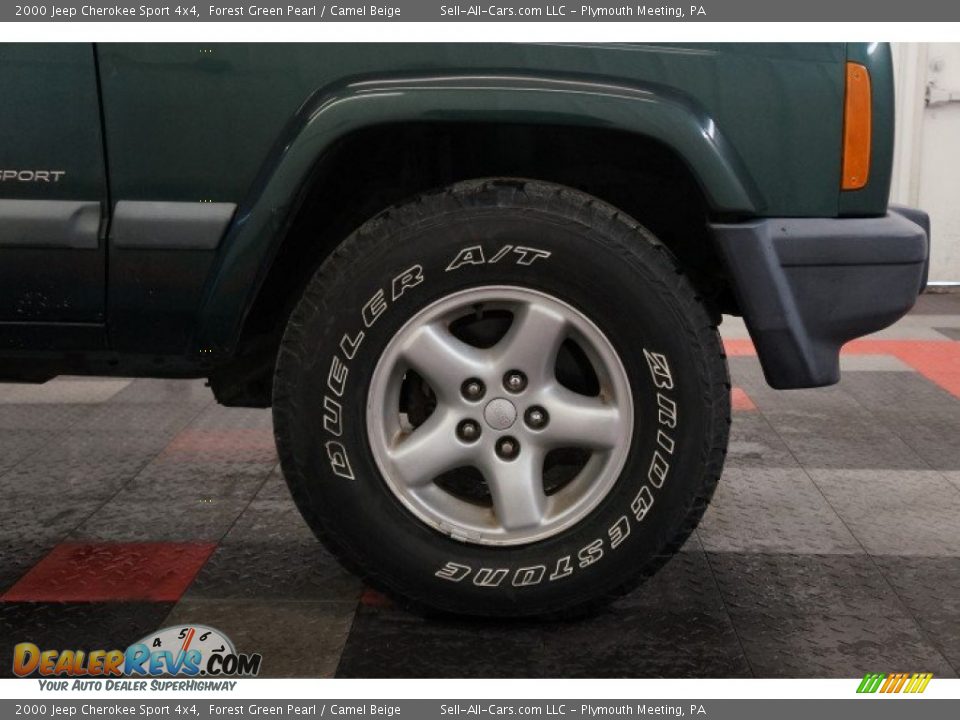 2000 Jeep Cherokee Sport 4x4 Forest Green Pearl / Camel Beige Photo #35