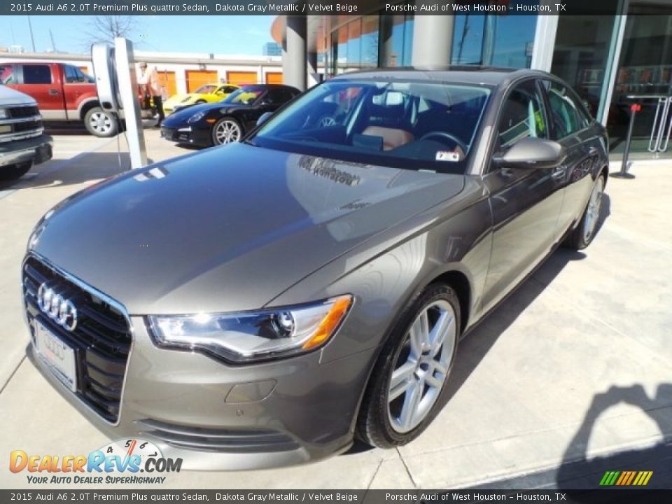 2015 Audi A6 2.0T Premium Plus quattro Sedan Dakota Gray Metallic / Velvet Beige Photo #3