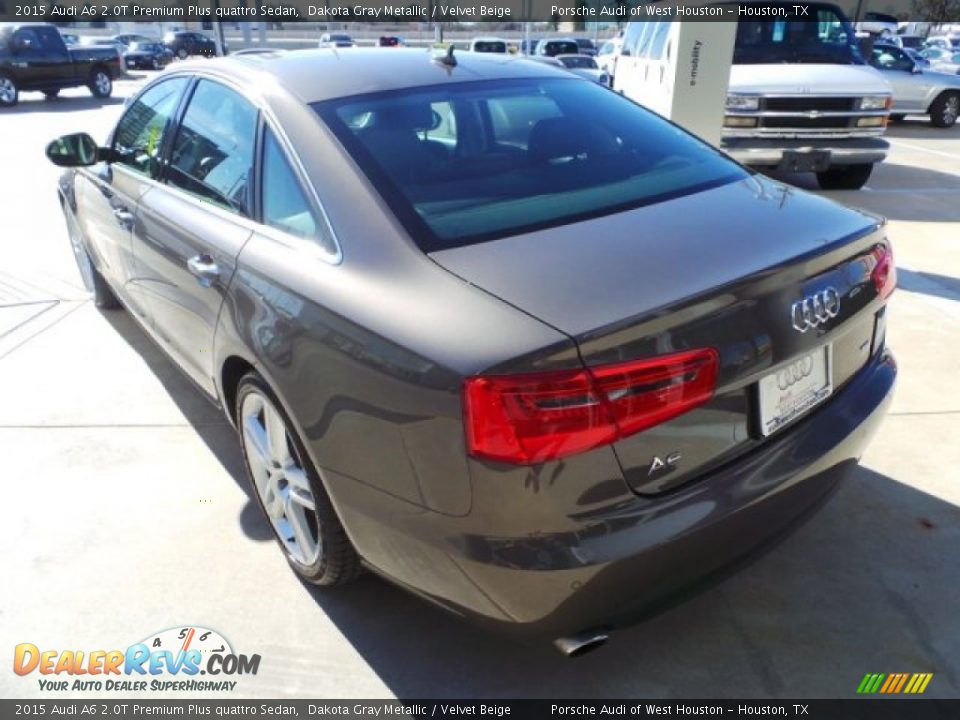 2015 Audi A6 2.0T Premium Plus quattro Sedan Dakota Gray Metallic / Velvet Beige Photo #5