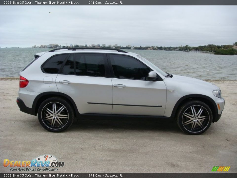 2008 BMW X5 3.0si Titanium Silver Metallic / Black Photo #8