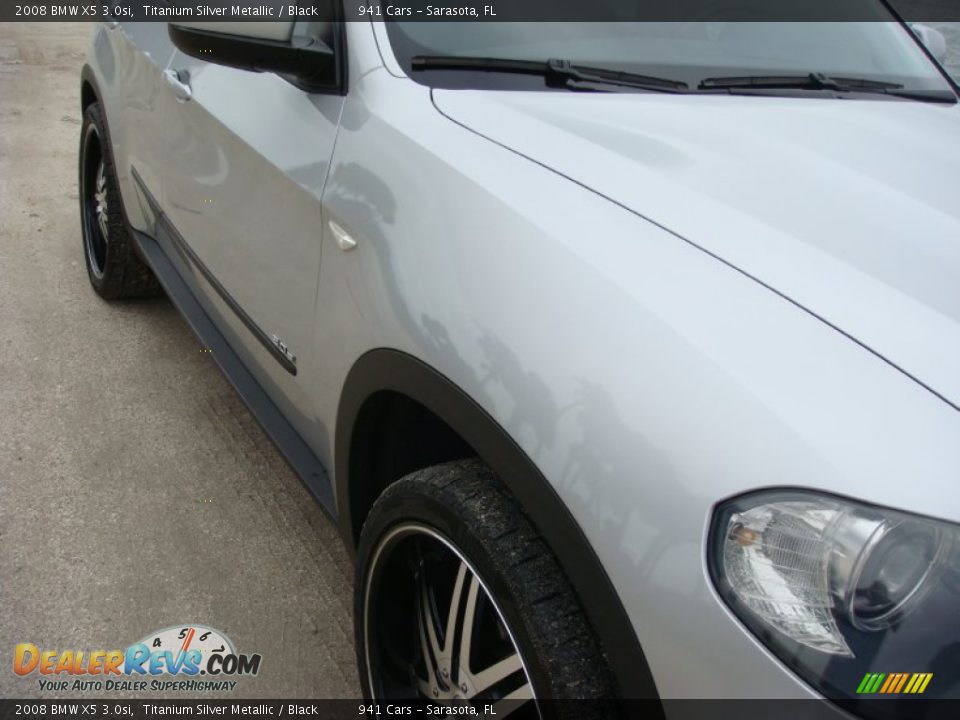 2008 BMW X5 3.0si Titanium Silver Metallic / Black Photo #9