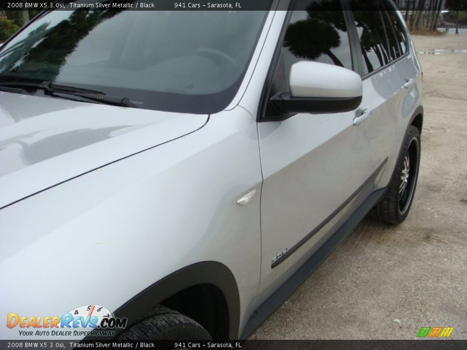 2008 BMW X5 3.0si Titanium Silver Metallic / Black Photo #10