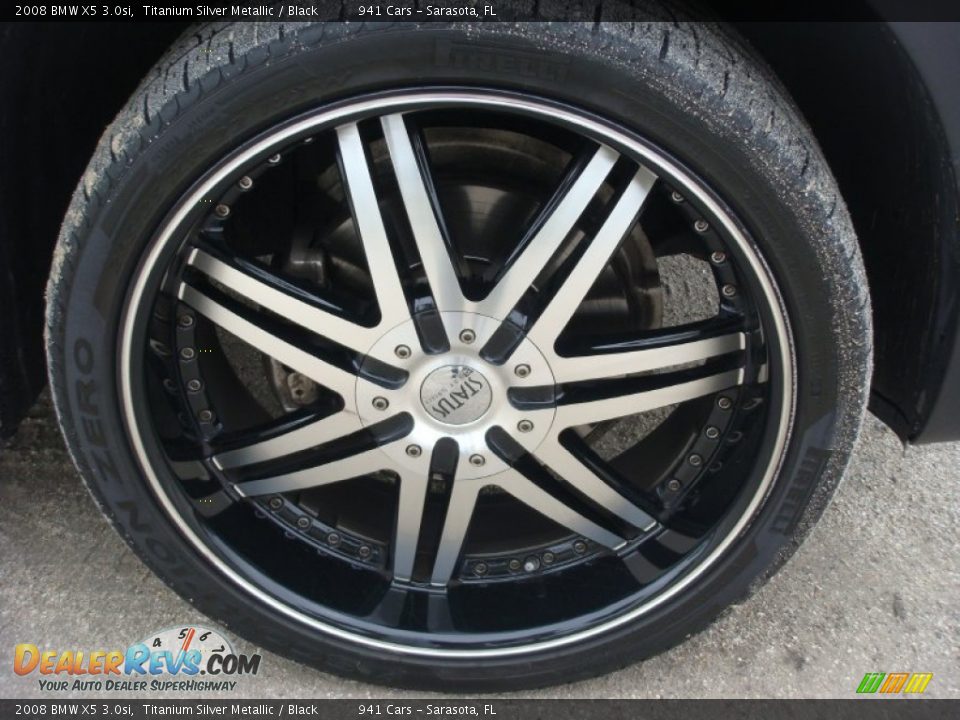 2008 BMW X5 3.0si Titanium Silver Metallic / Black Photo #22