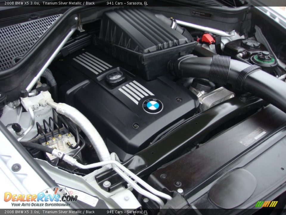 2008 BMW X5 3.0si Titanium Silver Metallic / Black Photo #24