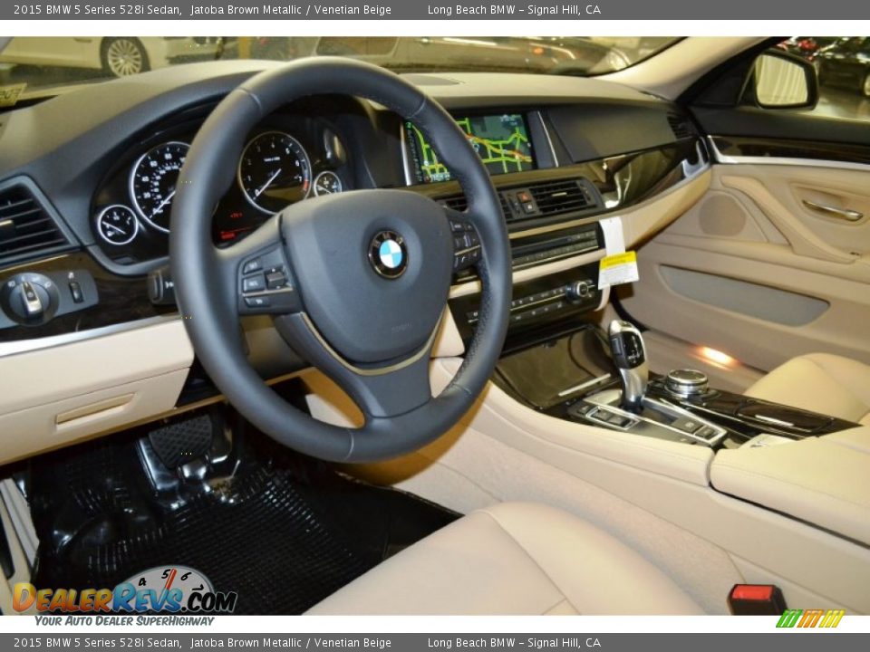 2015 BMW 5 Series 528i Sedan Jatoba Brown Metallic / Venetian Beige Photo #6