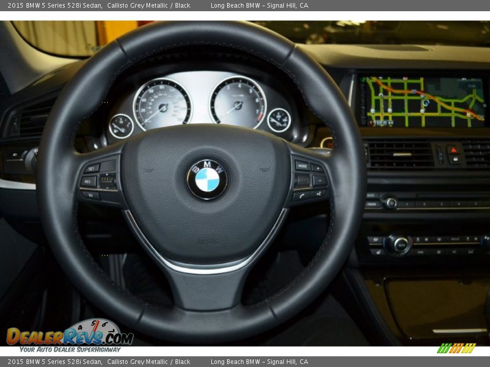 2015 BMW 5 Series 528i Sedan Callisto Grey Metallic / Black Photo #9