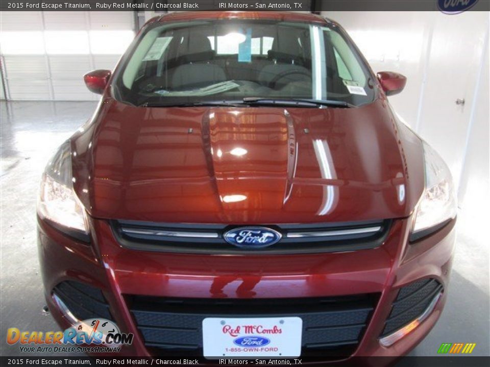 2015 Ford Escape Titanium Ruby Red Metallic / Charcoal Black Photo #2