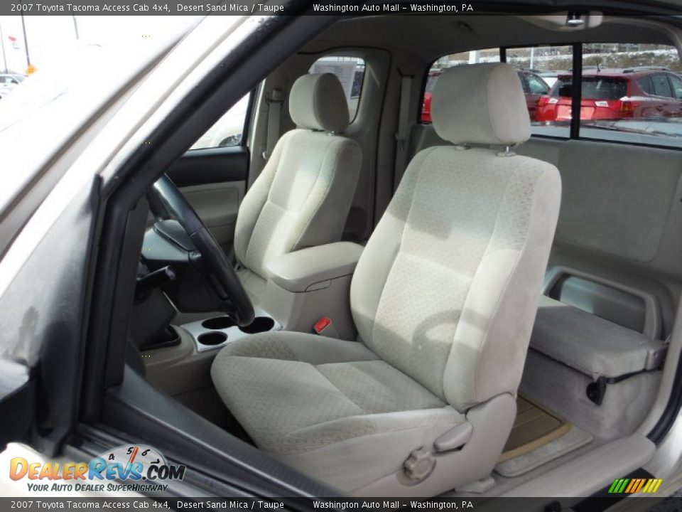 2007 Toyota Tacoma Access Cab 4x4 Desert Sand Mica / Taupe Photo #12