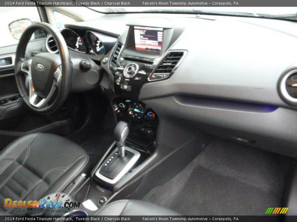 2014 Ford Fiesta Titanium Hatchback Tuxedo Black / Charcoal Black Photo #10