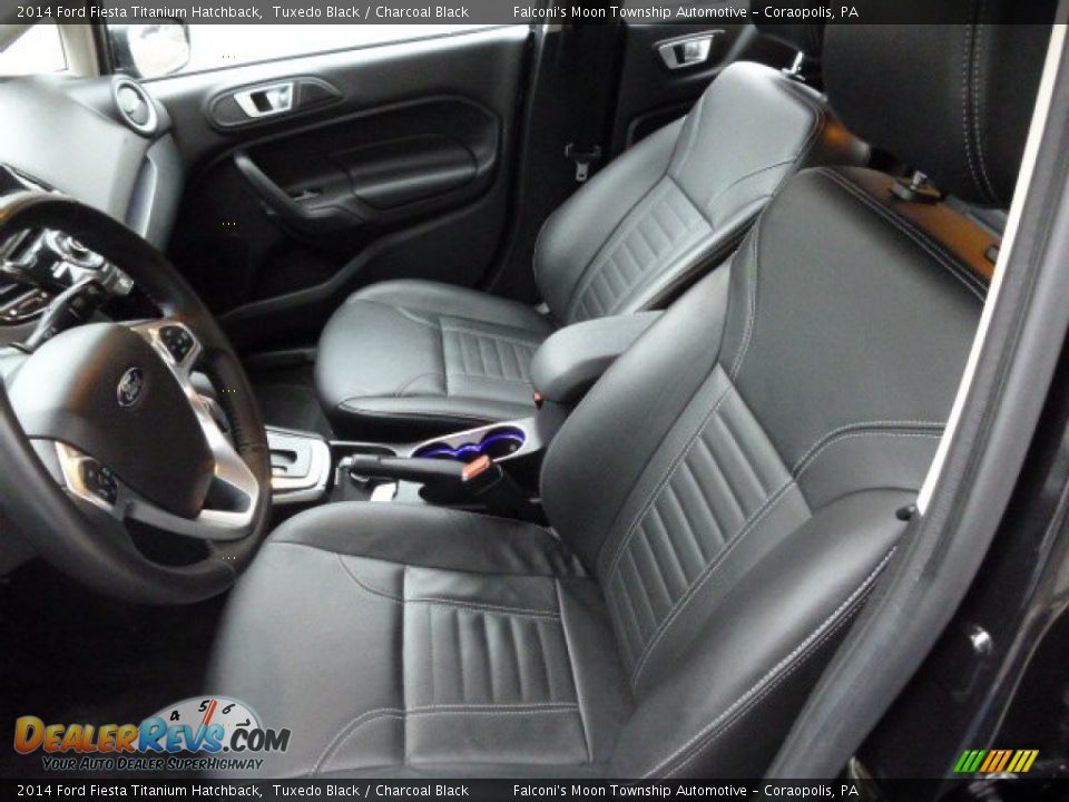 2014 Ford Fiesta Titanium Hatchback Tuxedo Black / Charcoal Black Photo #12
