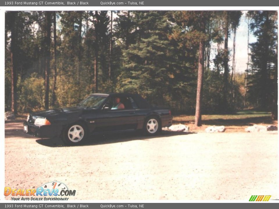 1993 Ford Mustang GT Convertible Black / Black Photo #6