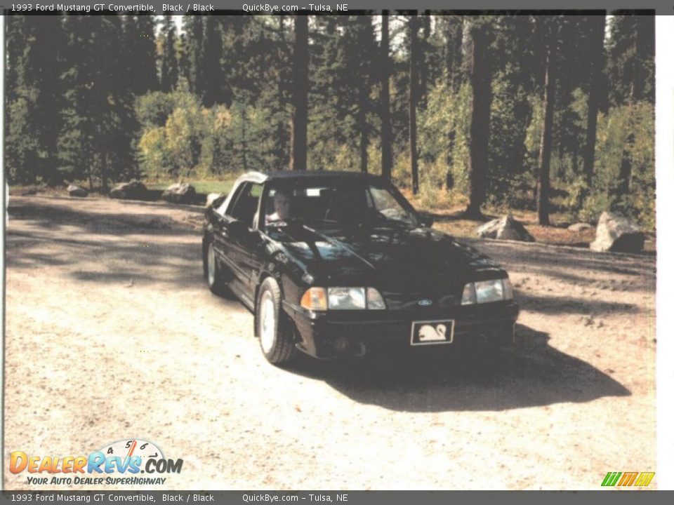 1993 Ford Mustang GT Convertible Black / Black Photo #7