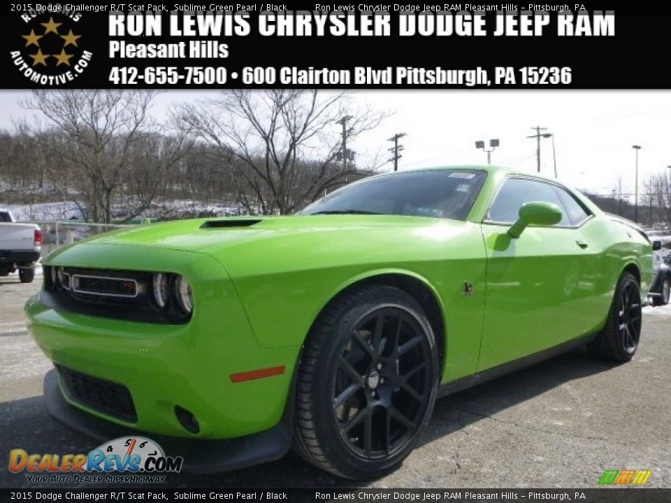 2015 Dodge Challenger R/T Scat Pack Sublime Green Pearl / Black Photo #1