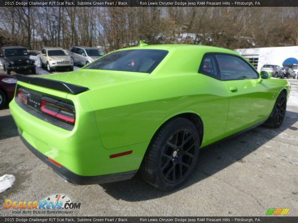 2015 Dodge Challenger R/T Scat Pack Sublime Green Pearl / Black Photo #5