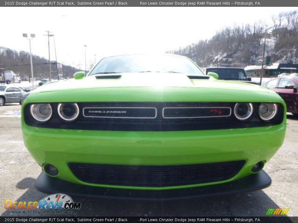 2015 Dodge Challenger R/T Scat Pack Sublime Green Pearl / Black Photo #8