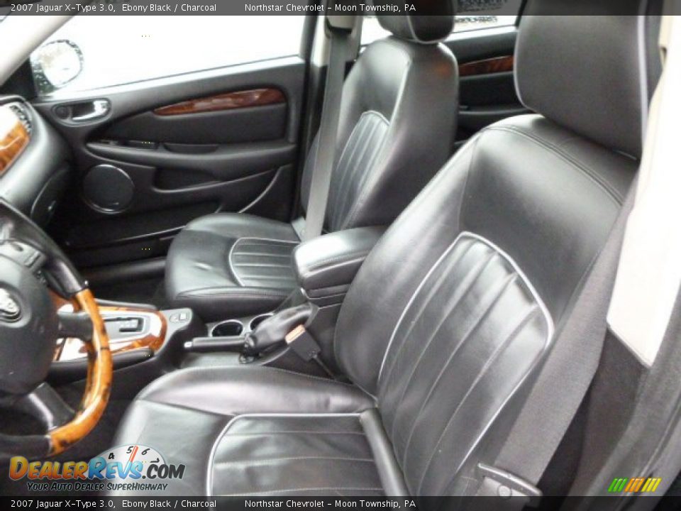 2007 Jaguar X-Type 3.0 Ebony Black / Charcoal Photo #8