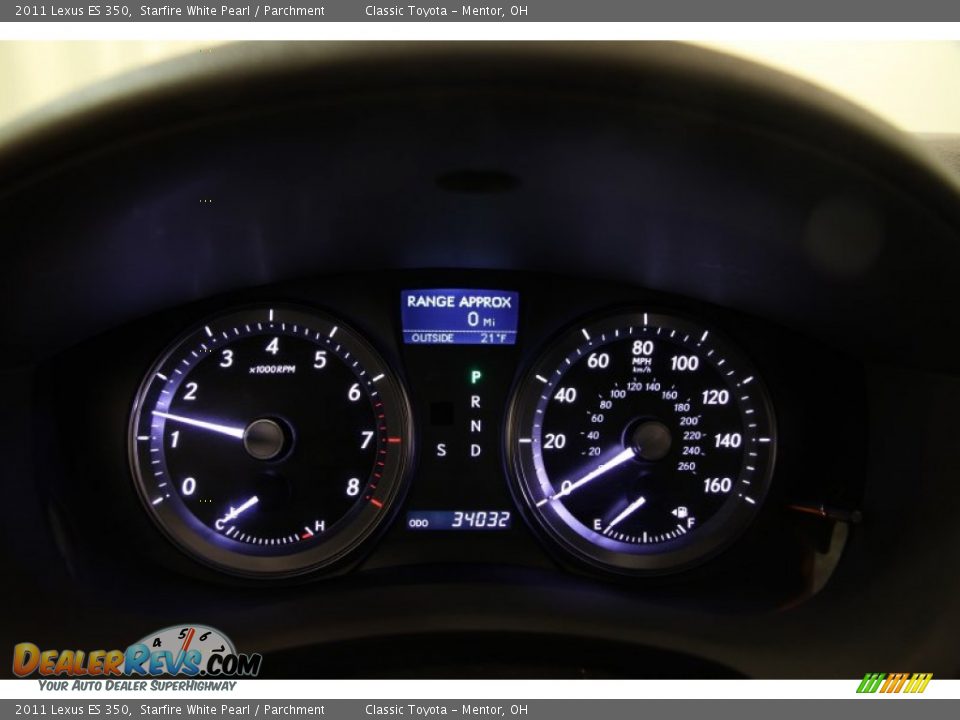 2011 Lexus ES 350 Starfire White Pearl / Parchment Photo #10