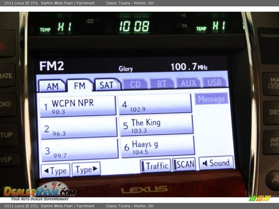 2011 Lexus ES 350 Starfire White Pearl / Parchment Photo #15