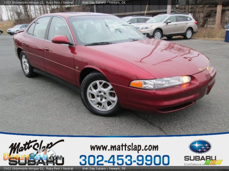 2002 Oldsmobile Intrigue GL Ruby Red / Neutral Photo #1