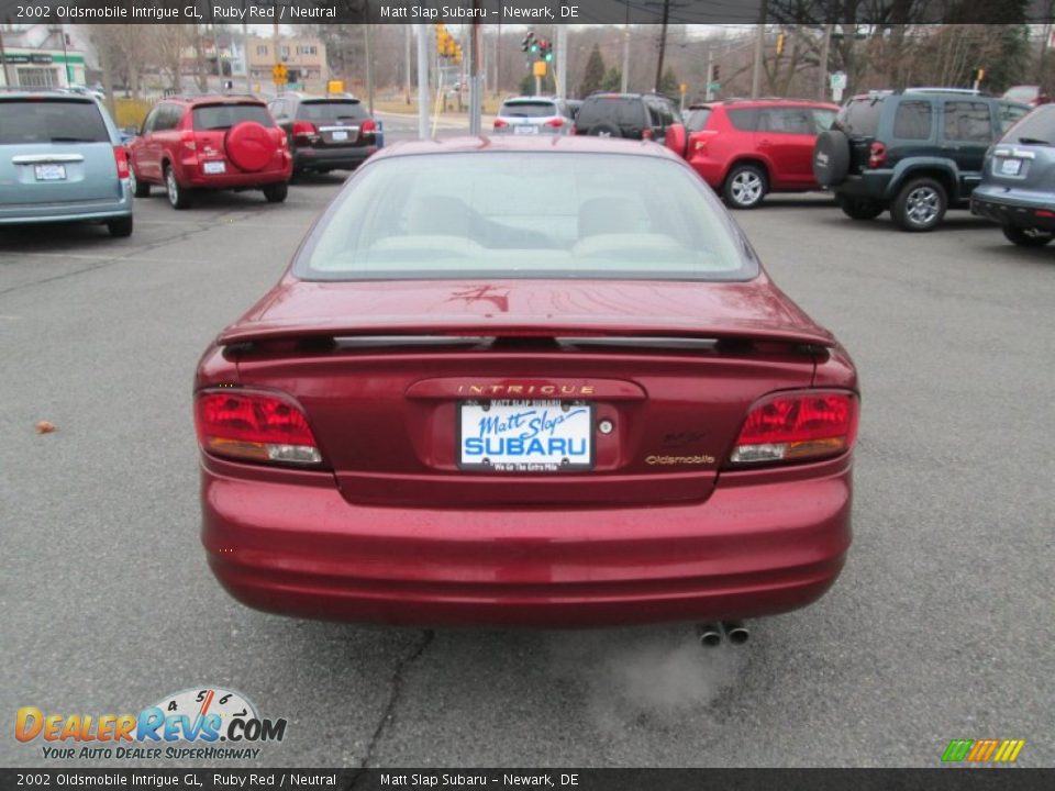 2002 Oldsmobile Intrigue GL Ruby Red / Neutral Photo #7
