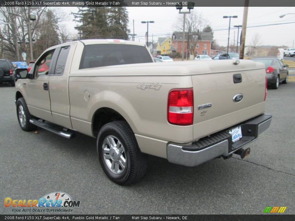 2008 Ford F150 XLT SuperCab 4x4 Pueblo Gold Metallic / Tan Photo #8