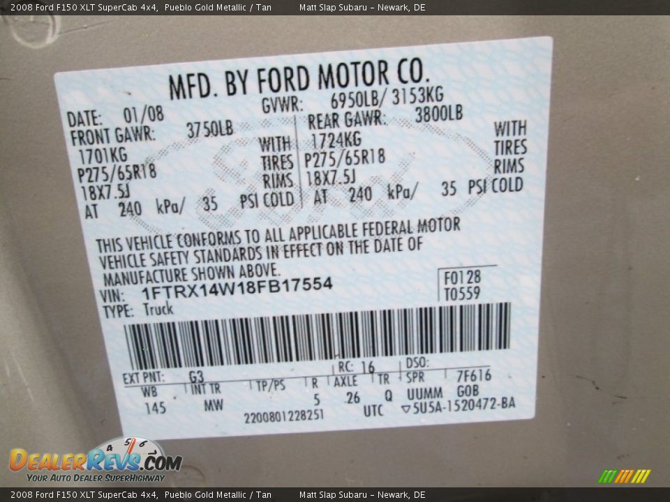 2008 Ford F150 XLT SuperCab 4x4 Pueblo Gold Metallic / Tan Photo #27