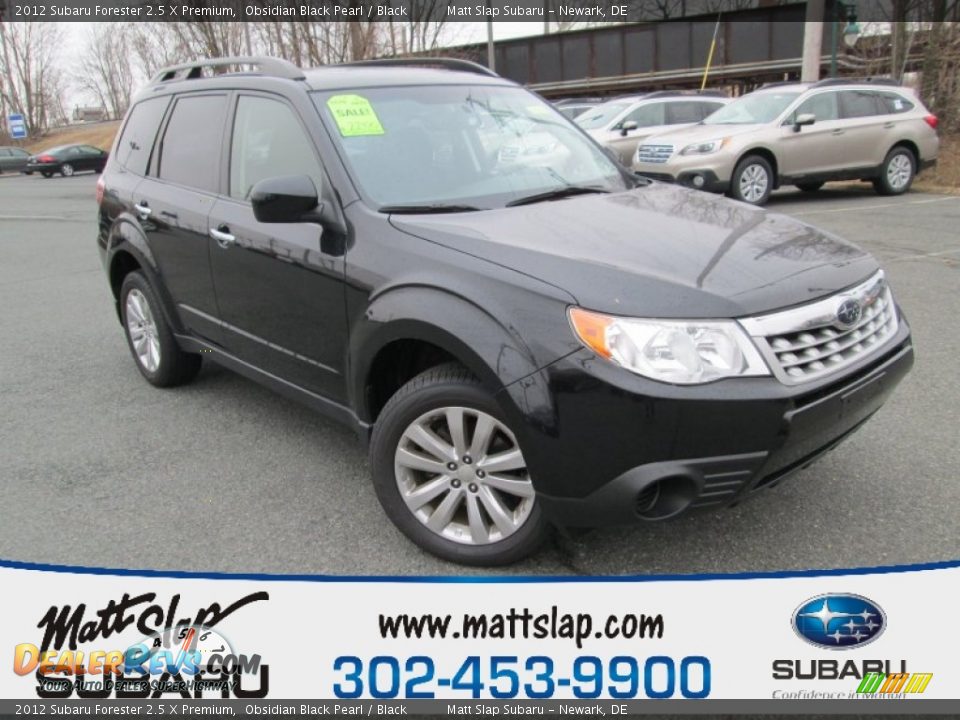 2012 Subaru Forester 2.5 X Premium Obsidian Black Pearl / Black Photo #1