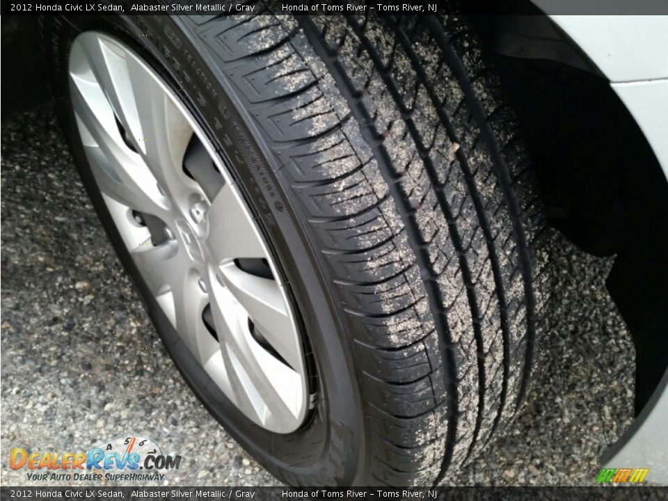 2012 Honda Civic LX Sedan Alabaster Silver Metallic / Gray Photo #2