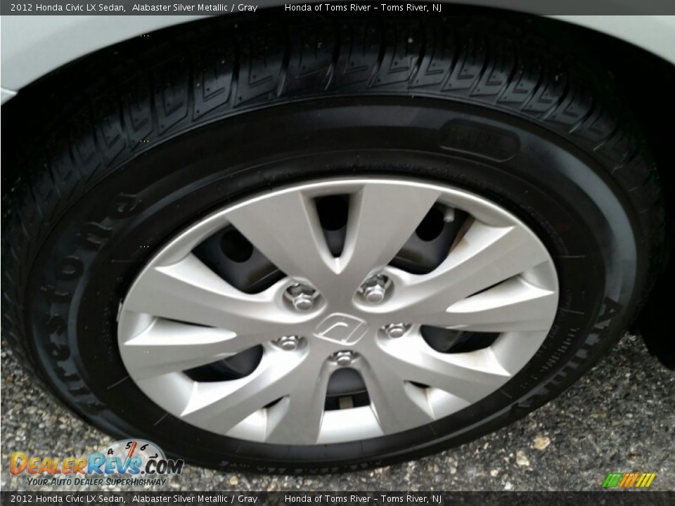 2012 Honda Civic LX Sedan Alabaster Silver Metallic / Gray Photo #3