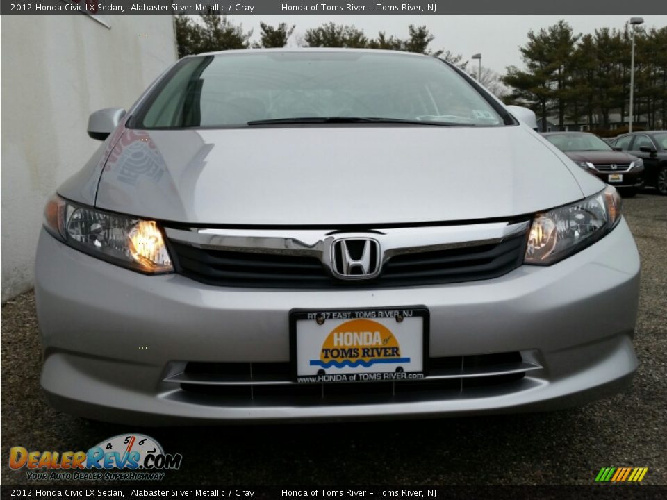 2012 Honda Civic LX Sedan Alabaster Silver Metallic / Gray Photo #4