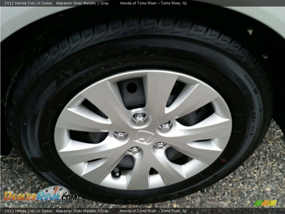 2012 Honda Civic LX Sedan Alabaster Silver Metallic / Gray Photo #6